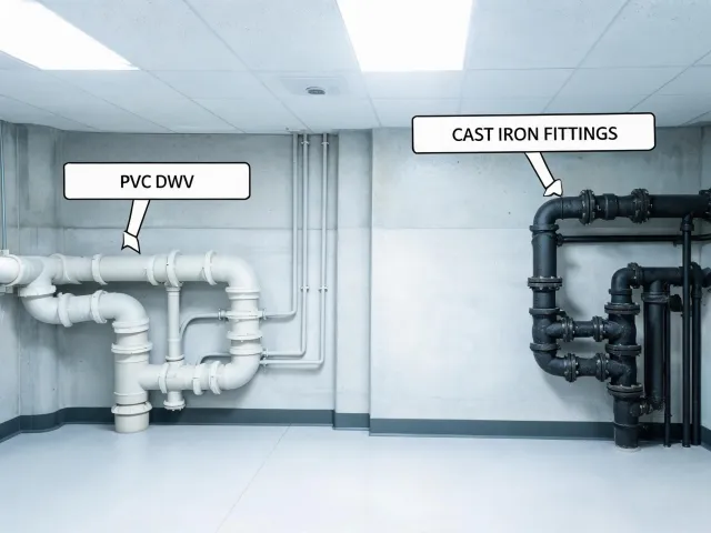 Hospital mechanical room pipe fittings
